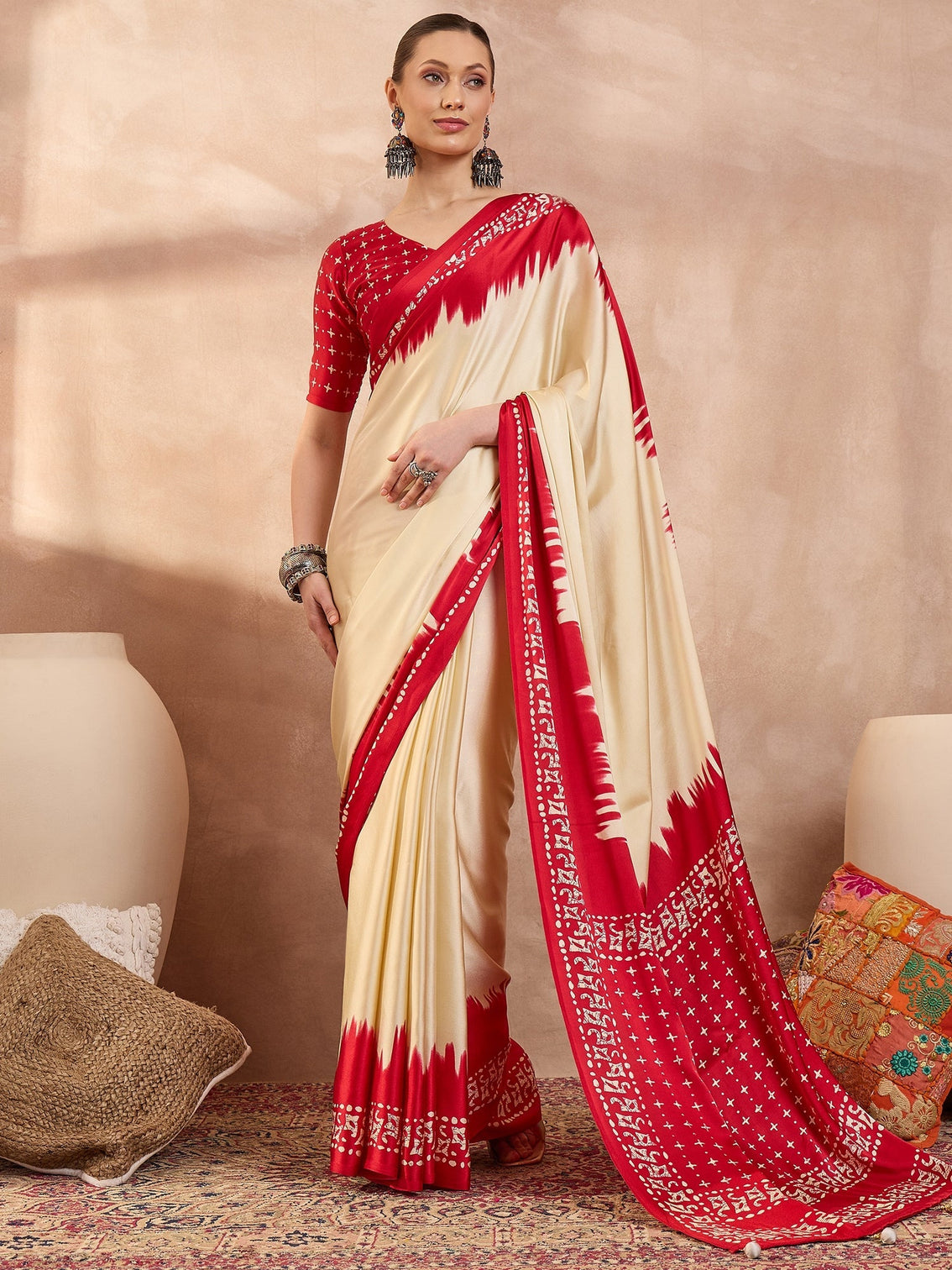 Aadhira Stylish Semi Modal Saree for Party & Festive Wear