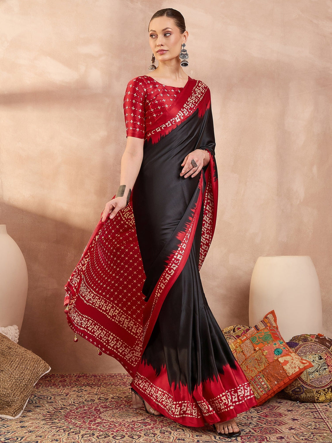 Aadhira Stylish Semi Modal Saree for Party & Festive Wear