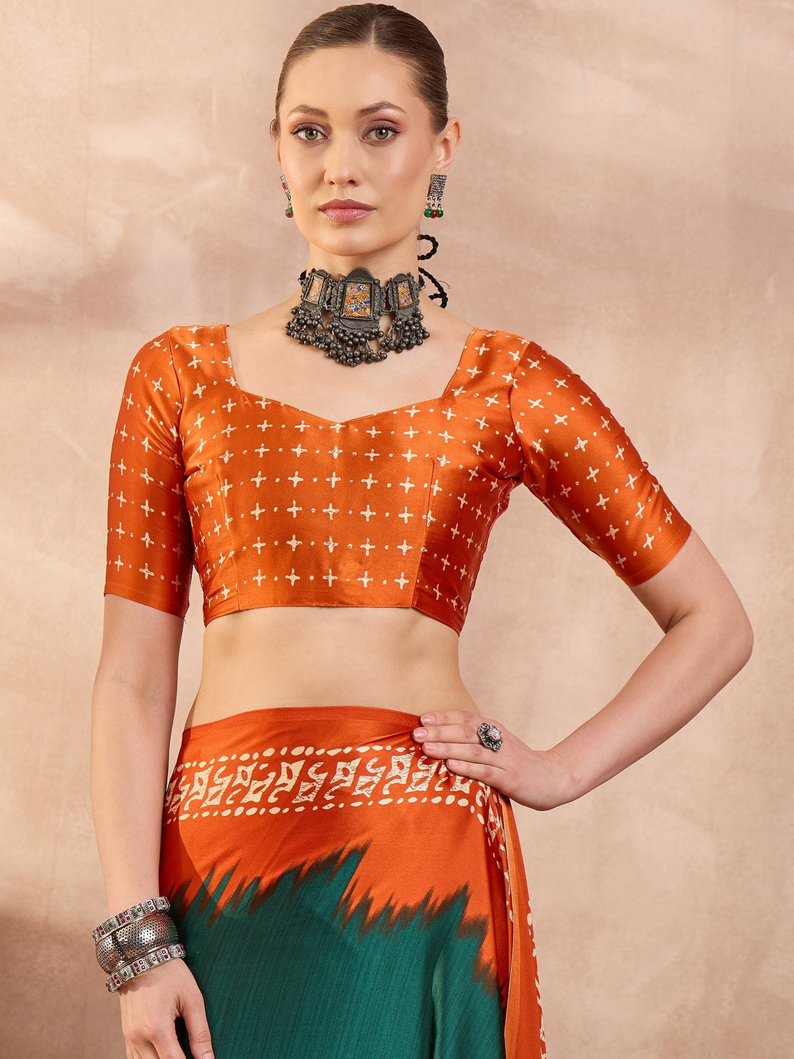 Aadhira Stylish Semi Modal Saree for Party & Festive Wear