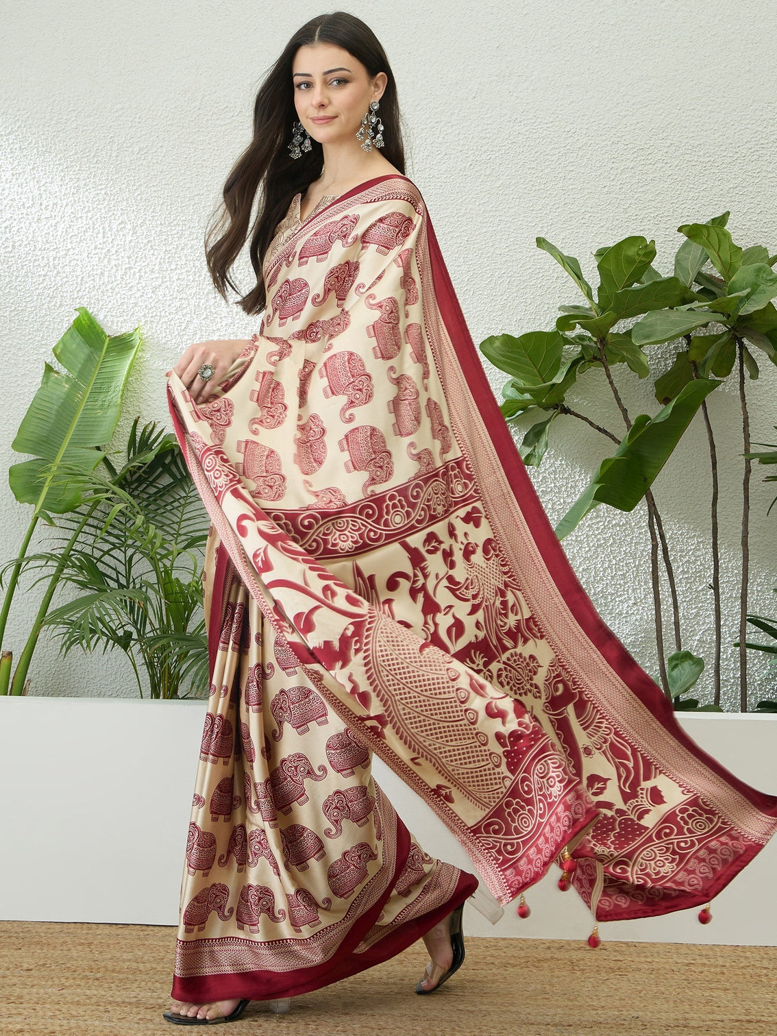 Aakriti Contemporary Semi Modal Saree for Special Occasions