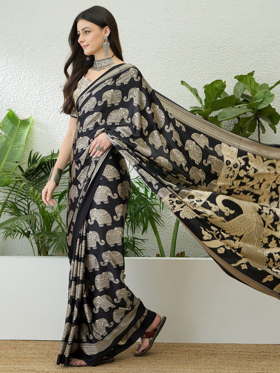 Aakriti Contemporary Semi Modal Saree for Special Occasions
