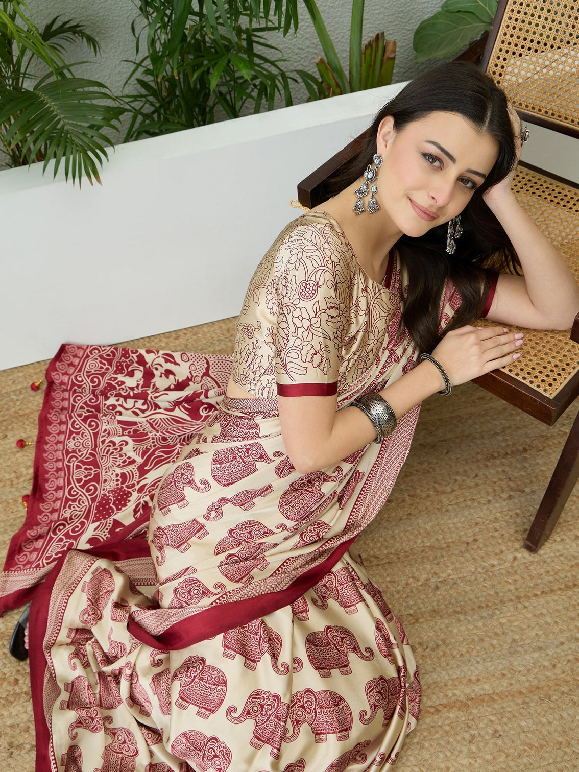 Aakriti Contemporary Semi Modal Saree for Special Occasions