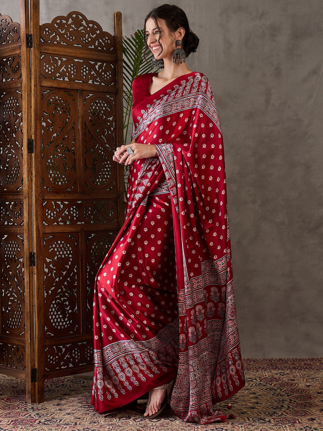 Aarohi Premium Semi Modal Saree for Festive Wear