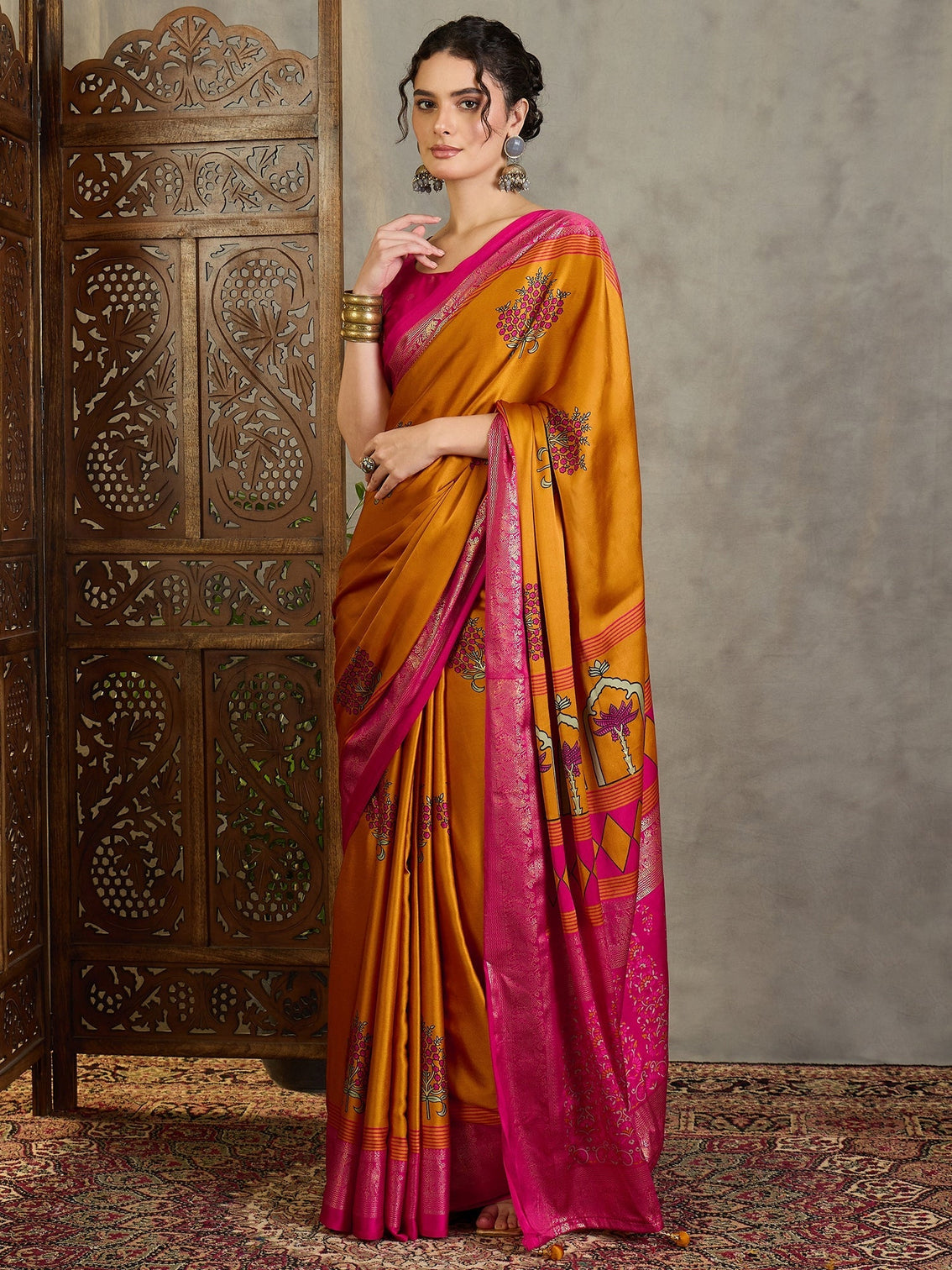 Aavira Classic Semi Modal Saree for Traditional Functions