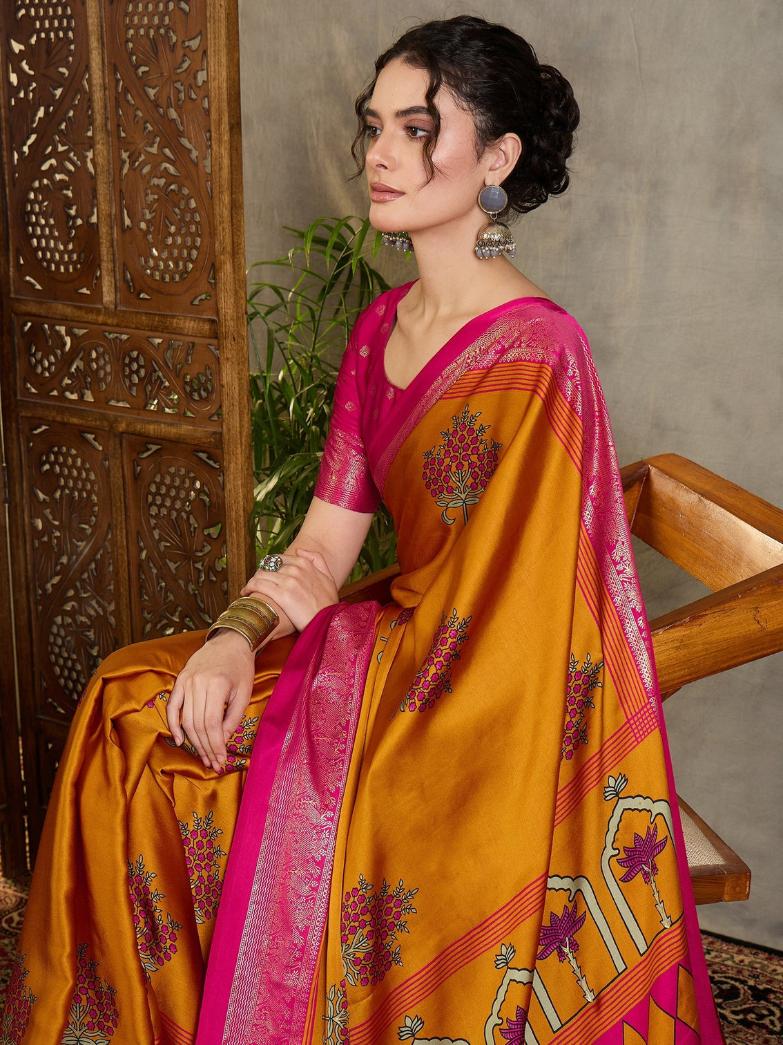 Aavira Classic Semi Modal Saree for Traditional Functions