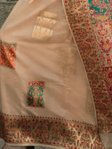 Alluring Beige Zari Weaving Silk Function Wear Saree With Blouse
