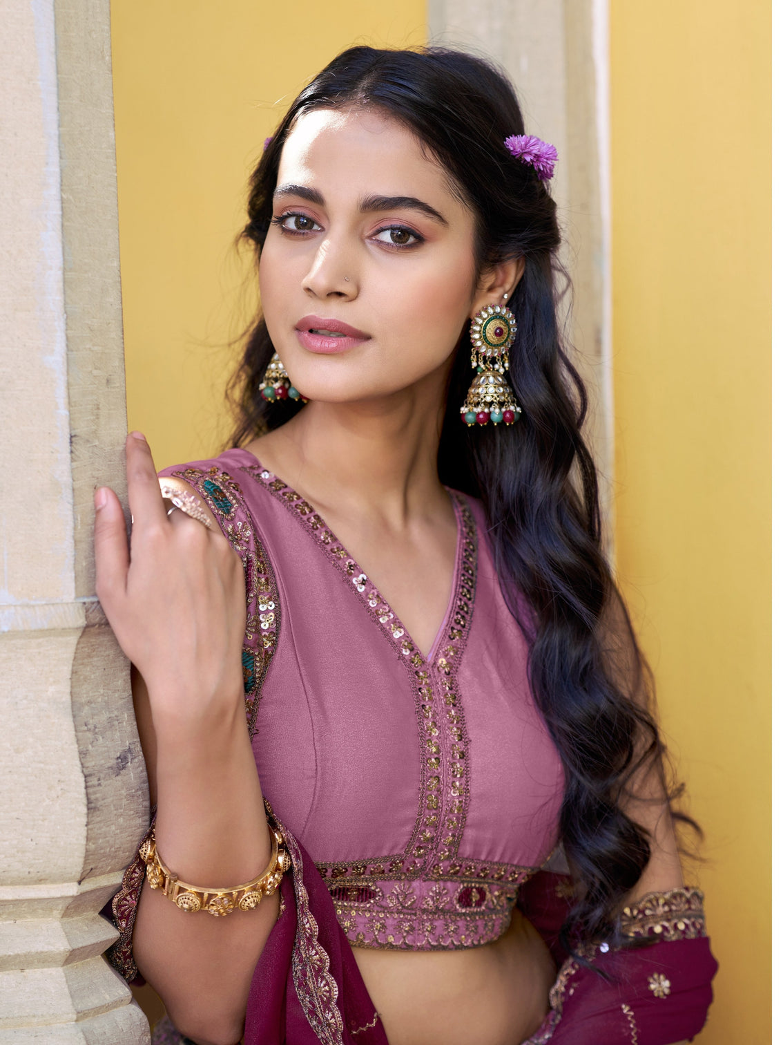 Traditional wear star georgette lehenga