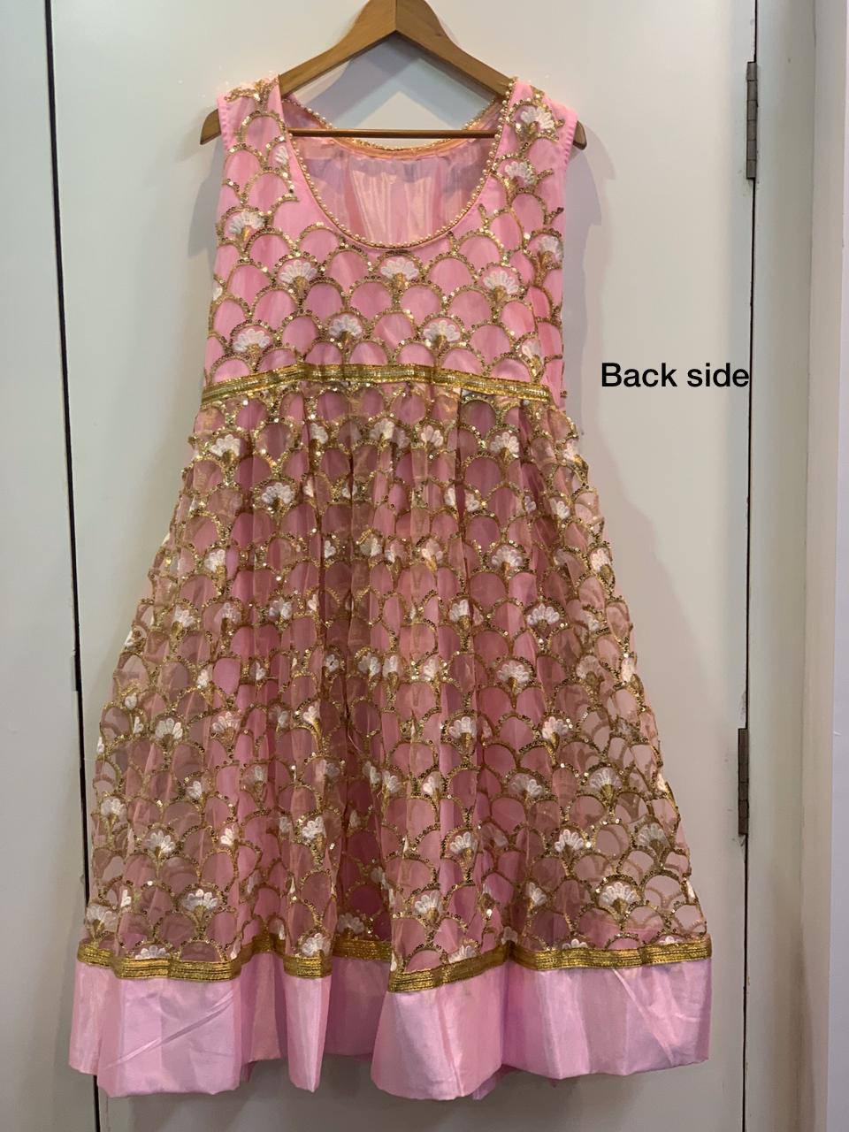Baby Pink Elegant Festive Net Anarkali Set