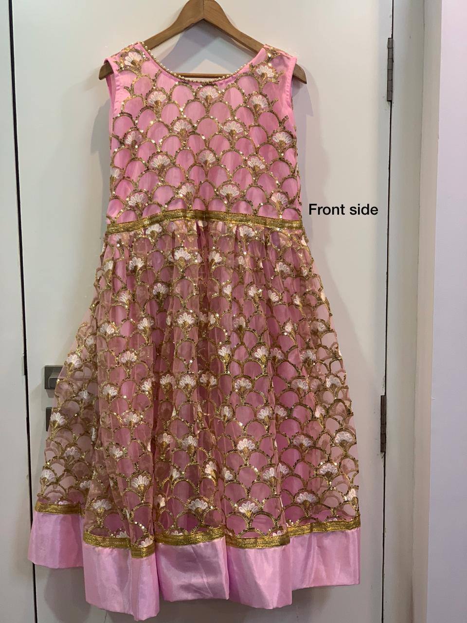 Baby Pink Elegant Festive Net Anarkali Set