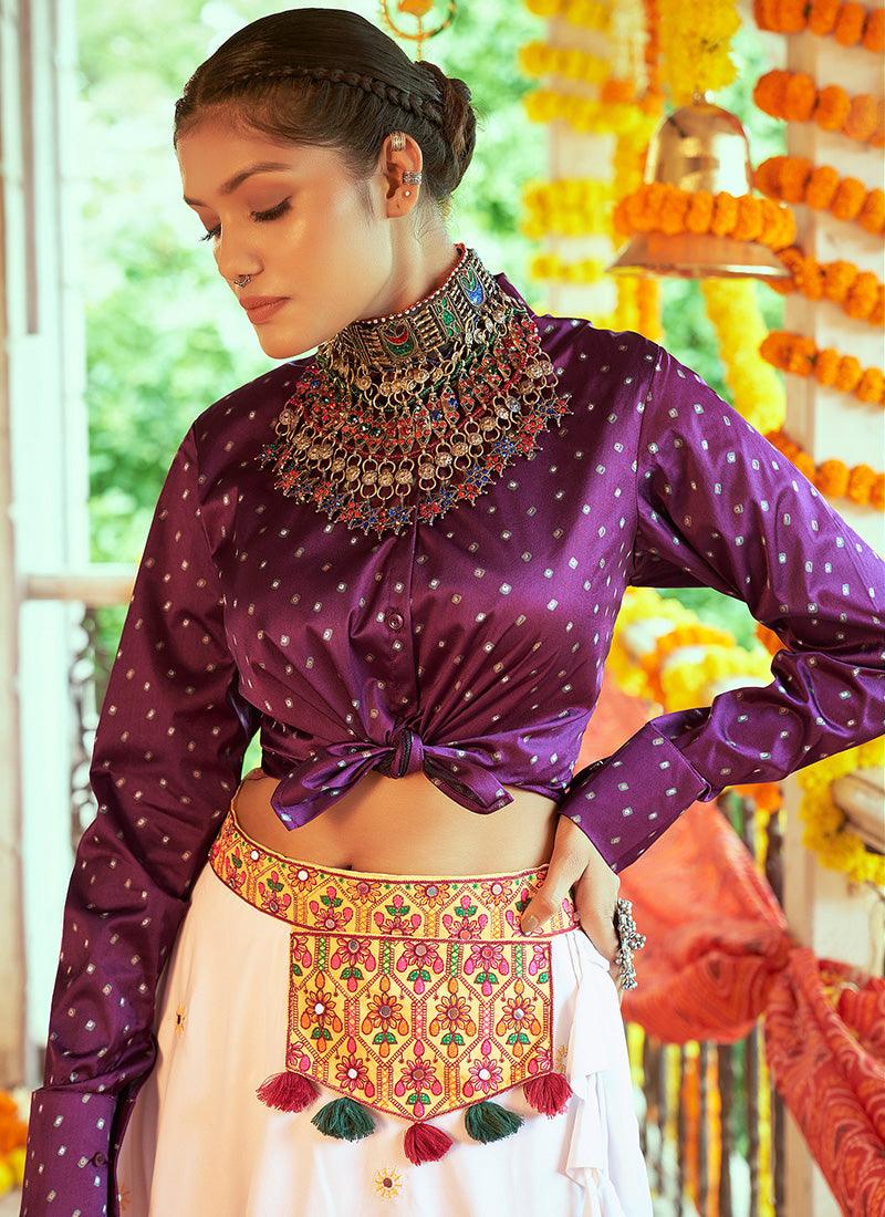 Band Collar Chaniya Choli For Navratri