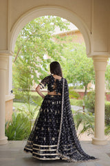 Bandhej Print Sequins Zari Work Lehenga Set