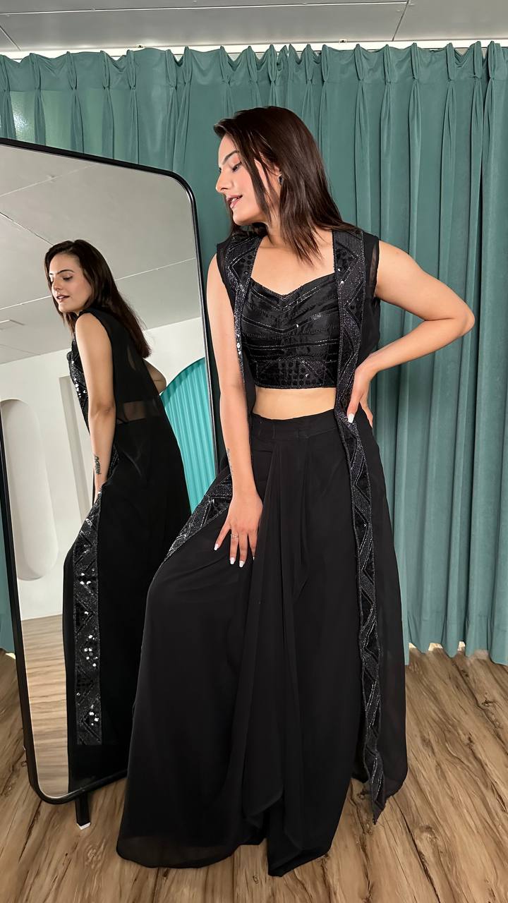 Black Chic & Trendy – Stylish Indo-Western Set
