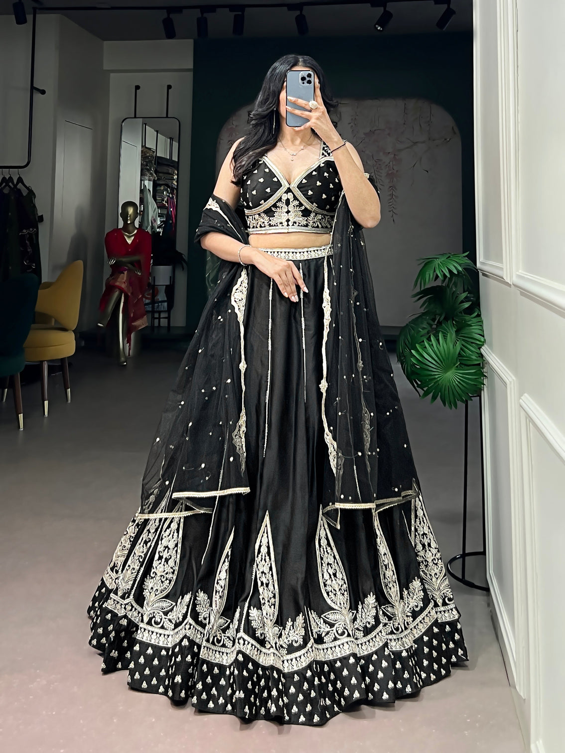 Wedding wear embroidery lehenga choli