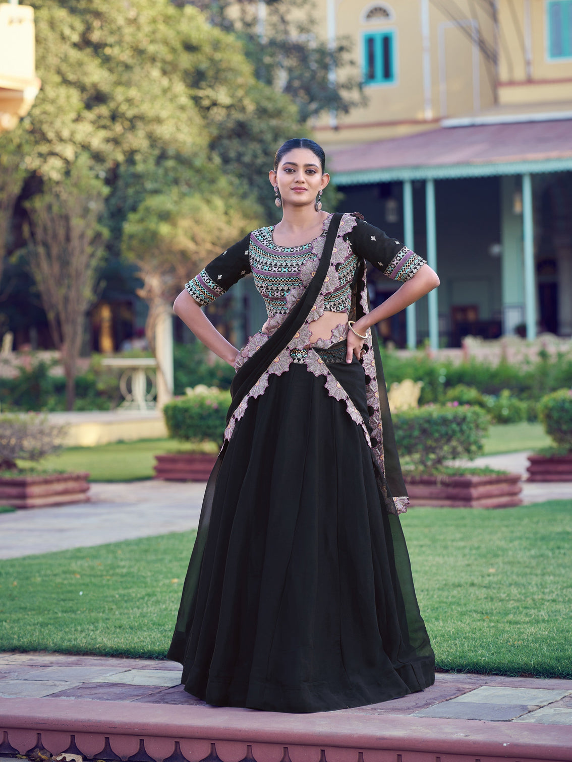 Festival wear georgette lehenga choli