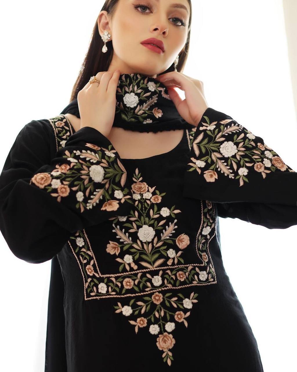 Black Designer Party Wear Top-Plazzo-Dupatta Set – Elegance Redefined