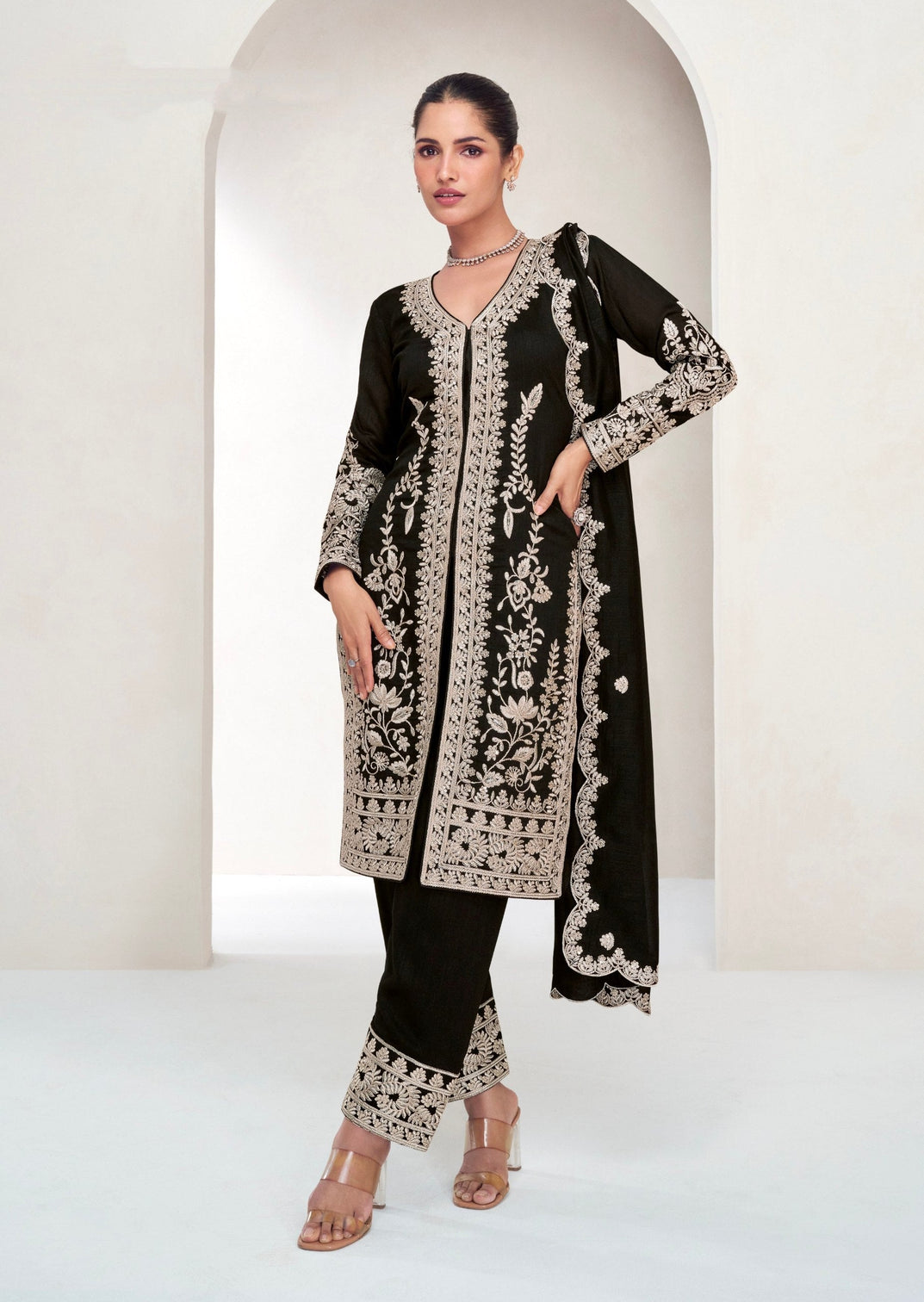 Black Grace Designer Kurta Palazzo Set