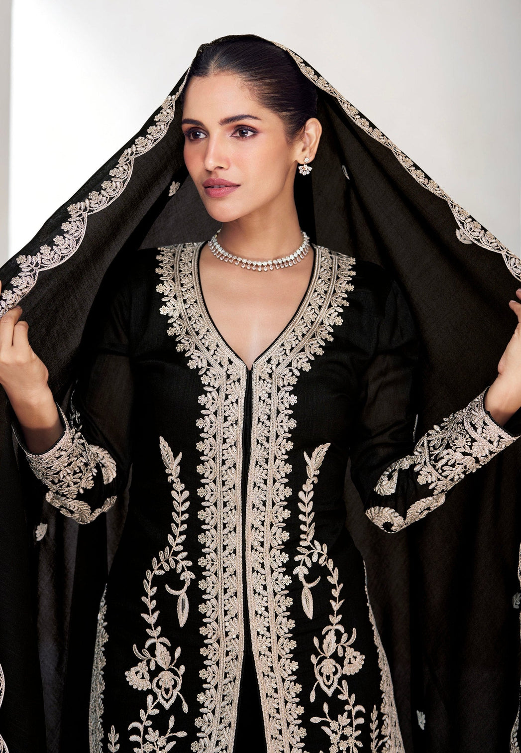 Black Grace Designer Kurta Palazzo Set