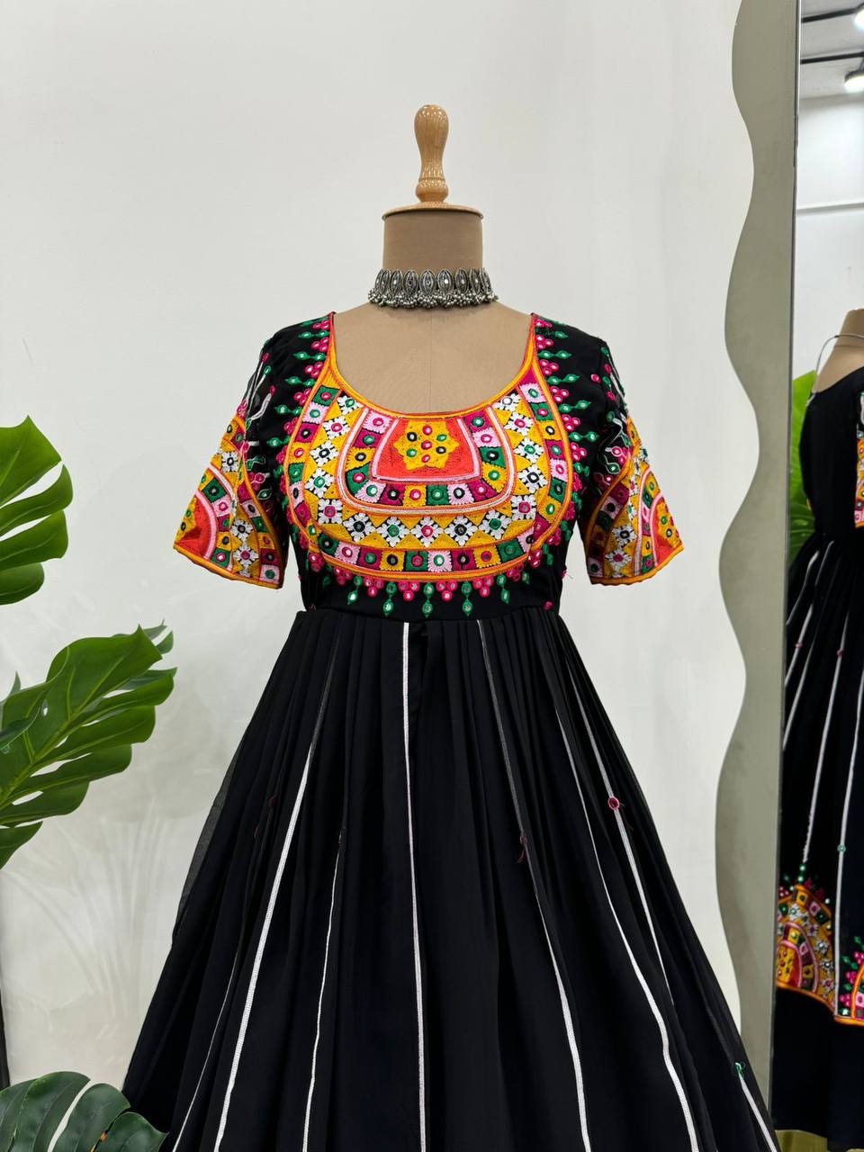 Black Navratri Special Georgette Ensemble