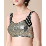 Black Partywear Sequins Embroidered Heavy Georgette Lehenga