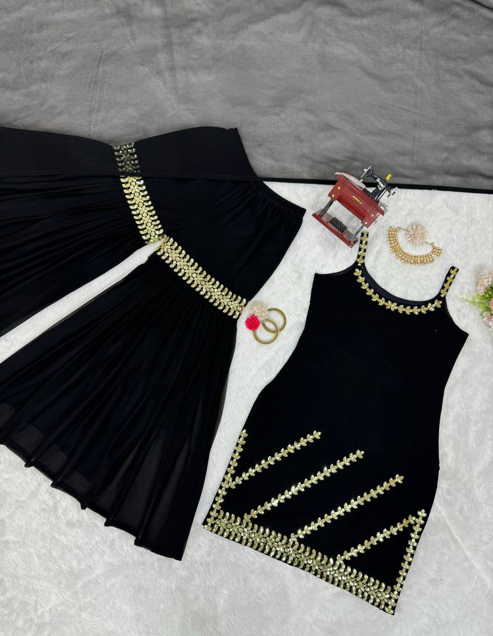Black Rakhi Special Elegant Sharara Set