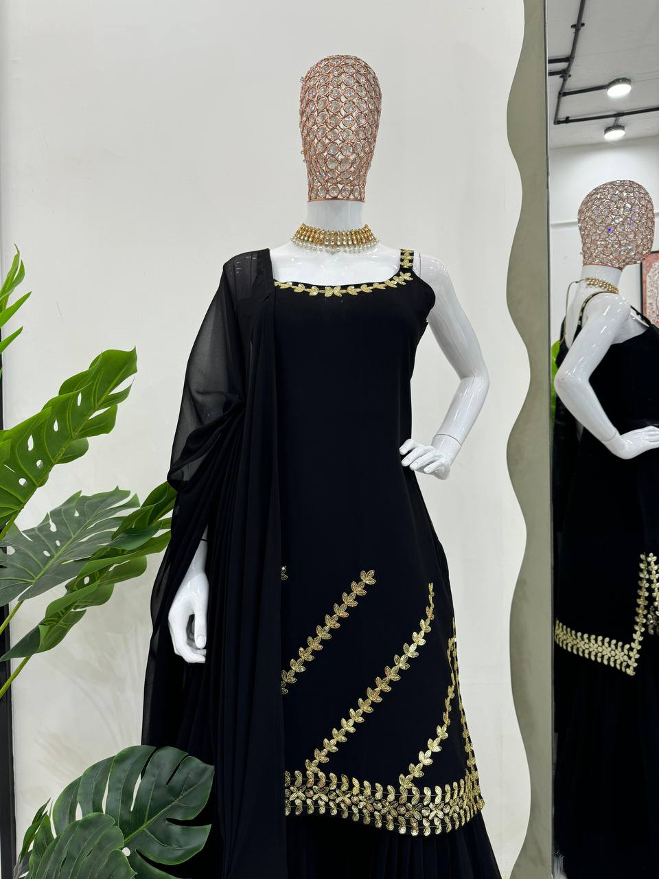 Black Rakhi Special Elegant Sharara Set