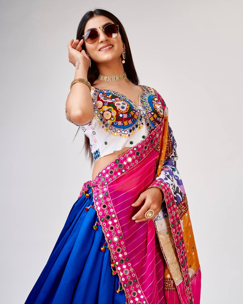 Blue Designer Chaniya Choli for Festive Elegance