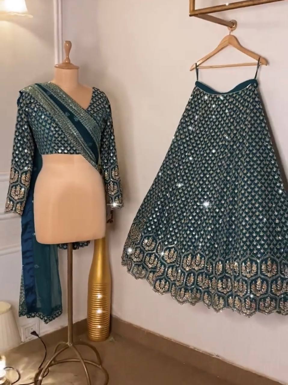 Blue Elegant Designer Lehenga-Choli Collection with Embroidery & Sequence Work