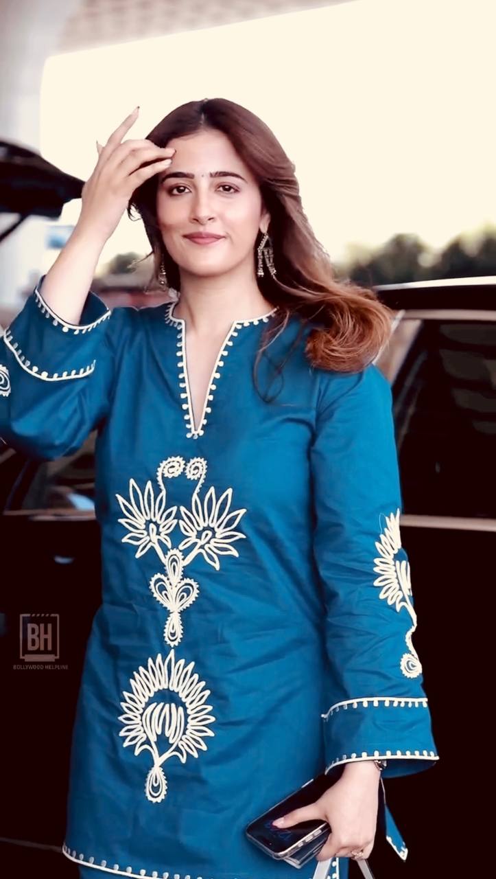 Blue Embroidered Rayon Co-ord Set