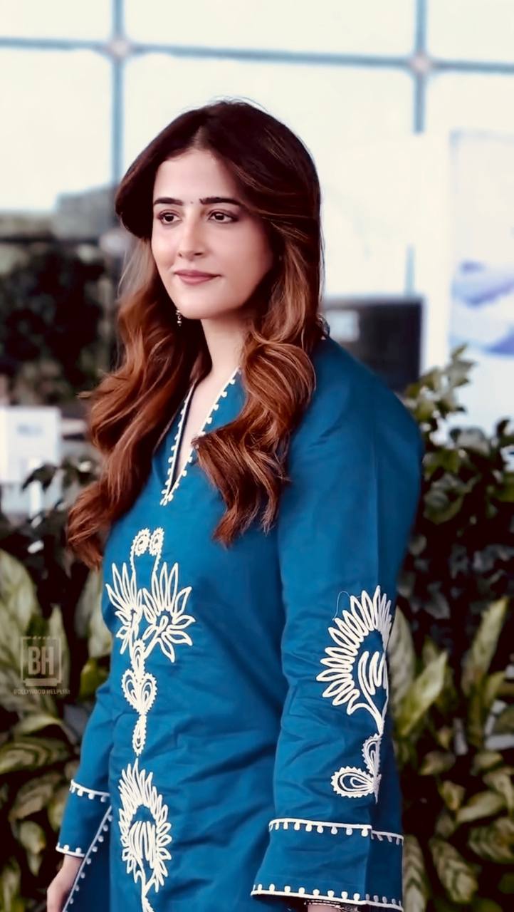 Blue Embroidered Rayon Co-ord Set