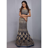 Blue Party Wear Sequins Embroidered Tapetta Lehenga Choli