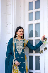 Blue Premium designer Readymade Top,Plazzo Set With Dupatta-Party Wear Collection