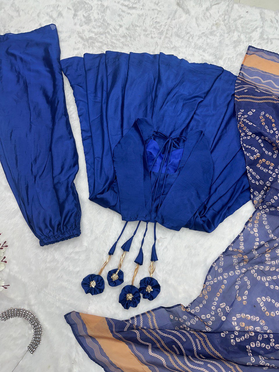 Blue Anarkali Set - Flame of Elegance