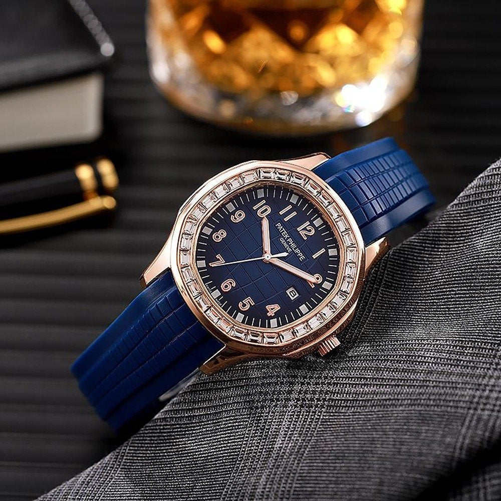 Blue licone Strap Analog Watch for Men