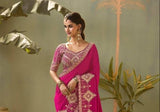 Pink Hot Kasva Silk Saree Collection with Gota Patti Work
