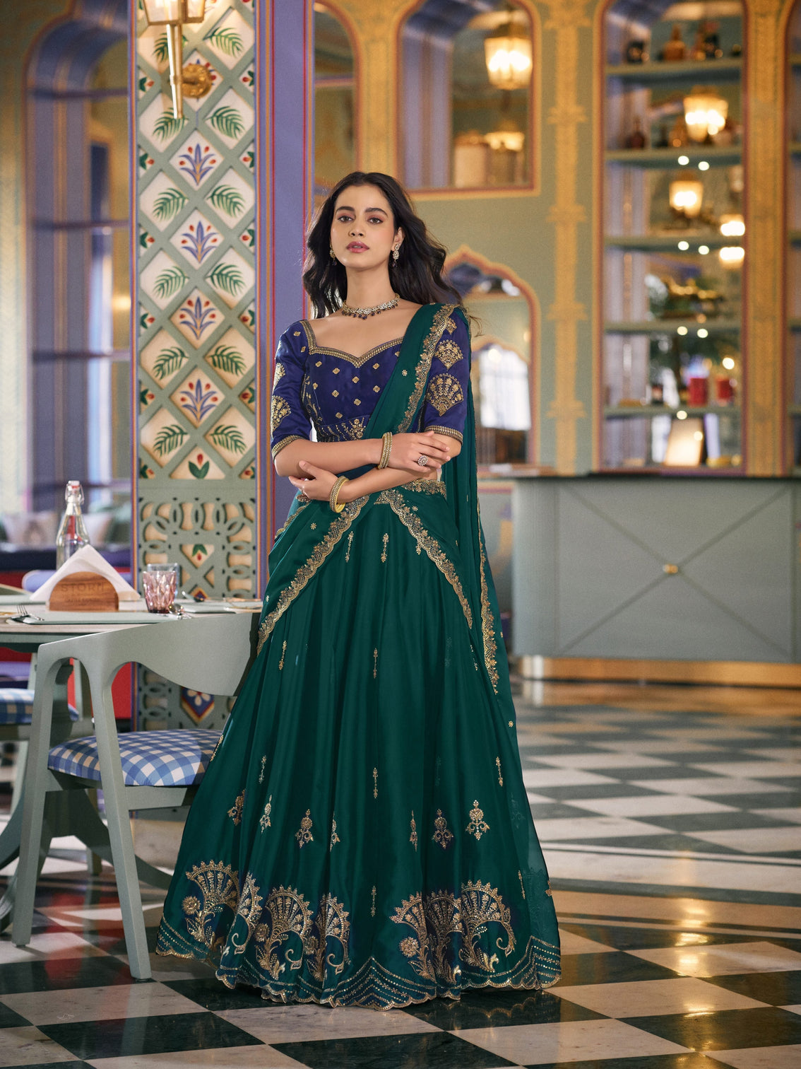 Bridesmaid wear rangoli silk chaniya choli