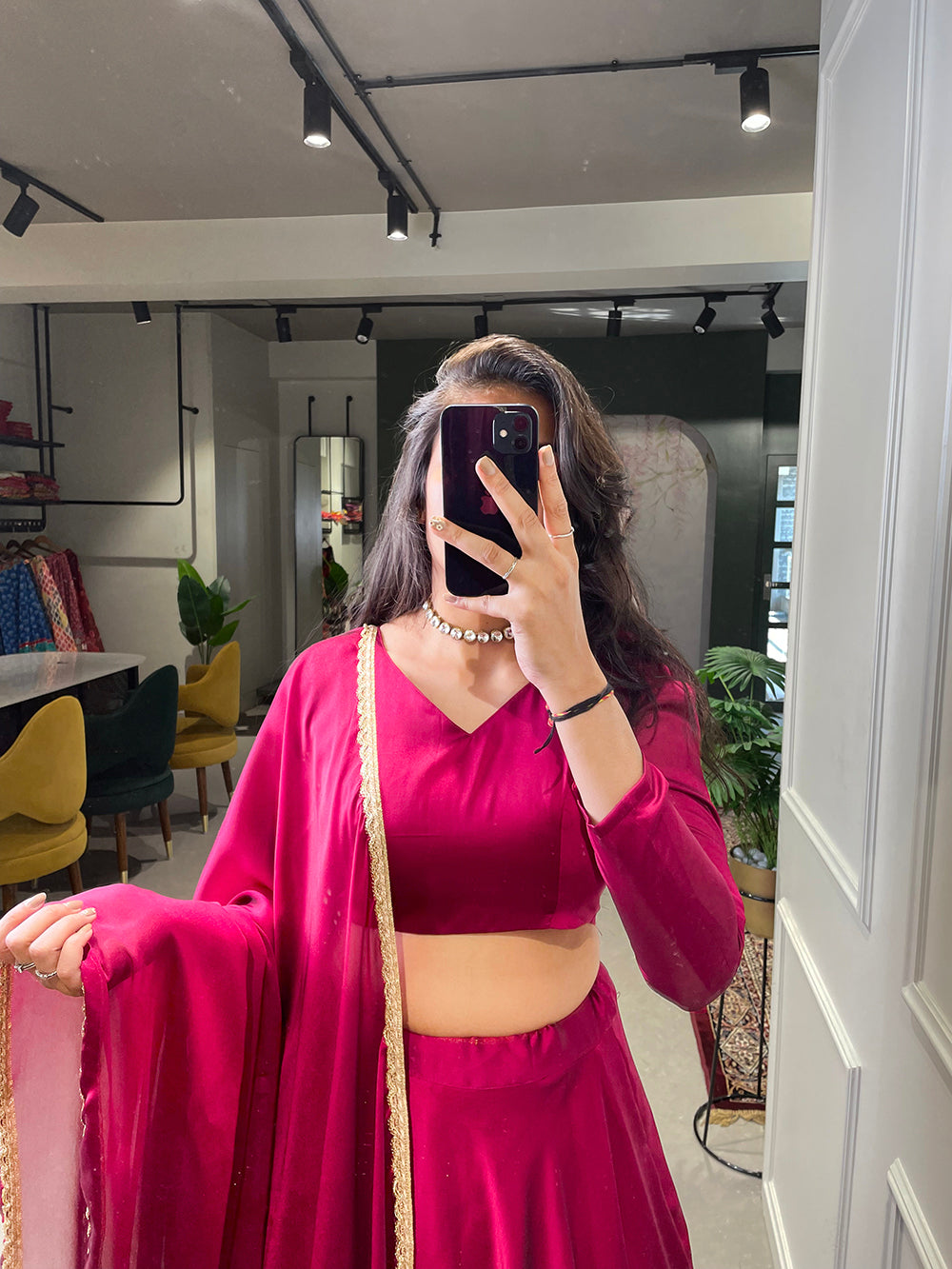 Pink Color Simple Rangoli Silk Party Wear Lehenga Choli