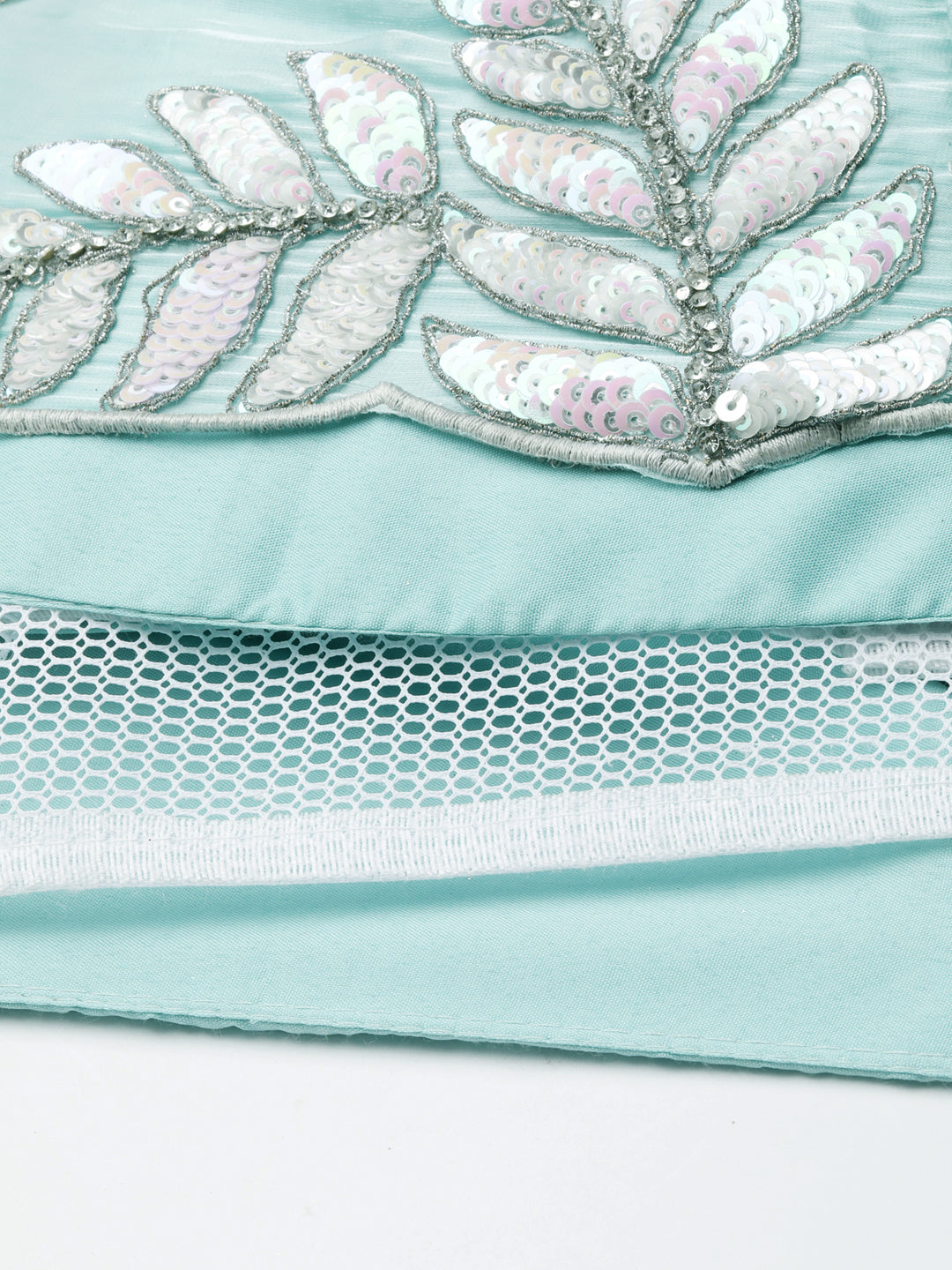 Captivating Turquoise Blue Organza Lehenga Choli Set with Sequin & Zarkan Embroidery