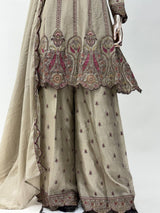 Chiku Elegant Chinon Embroidered Suit Set – Full Stitched