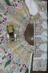 Organza Lehenga with Heavy Cut Work
