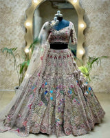 Organza Lehenga with Heavy Cut Work