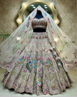 Organza Lehenga with Heavy Cut Work