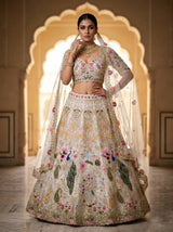 Organza Lehenga with Heavy Cut Work