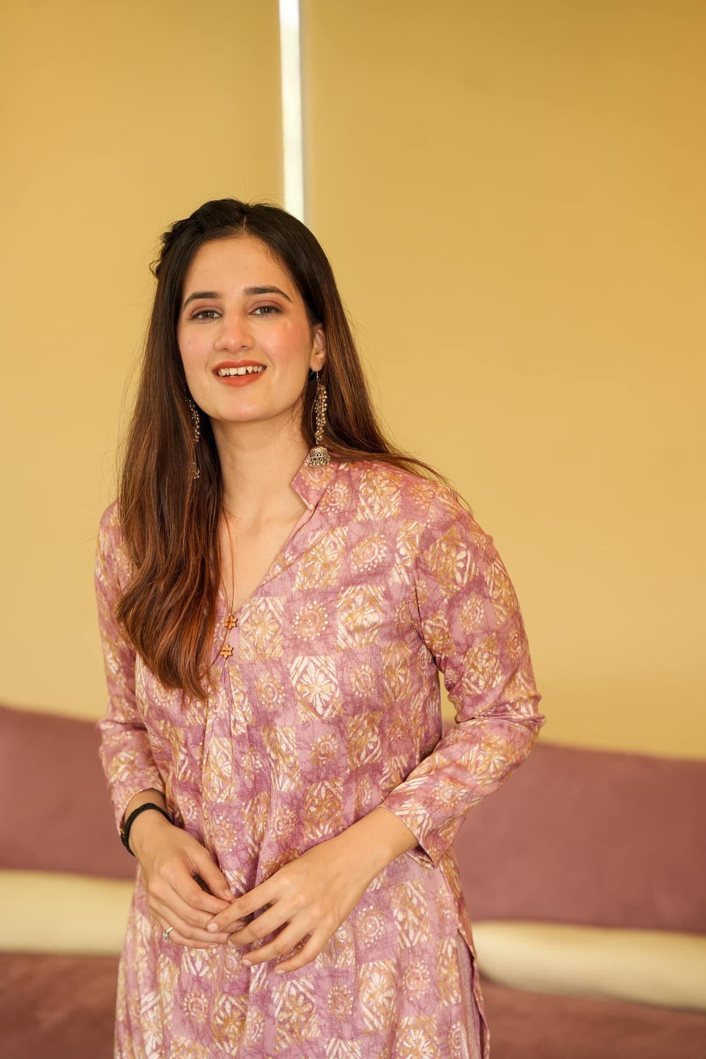Coral Pure Maslin Digital Printed Kurta Set