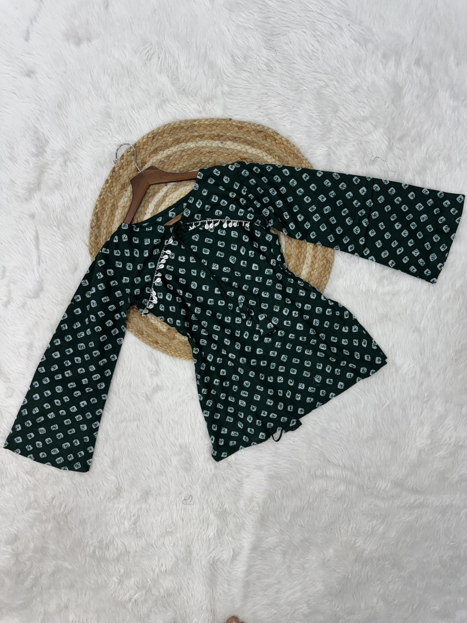 Cotton Bandhej Designer Kurti Outfit