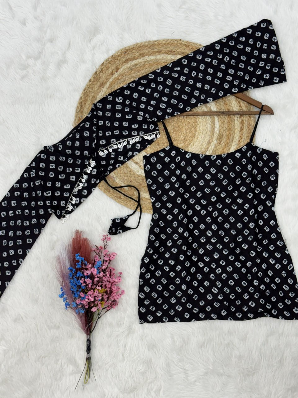 Cotton Bandhej Designer Kurti Outfit