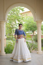 Cotton Gota Patti Bandhej Lehenga Set