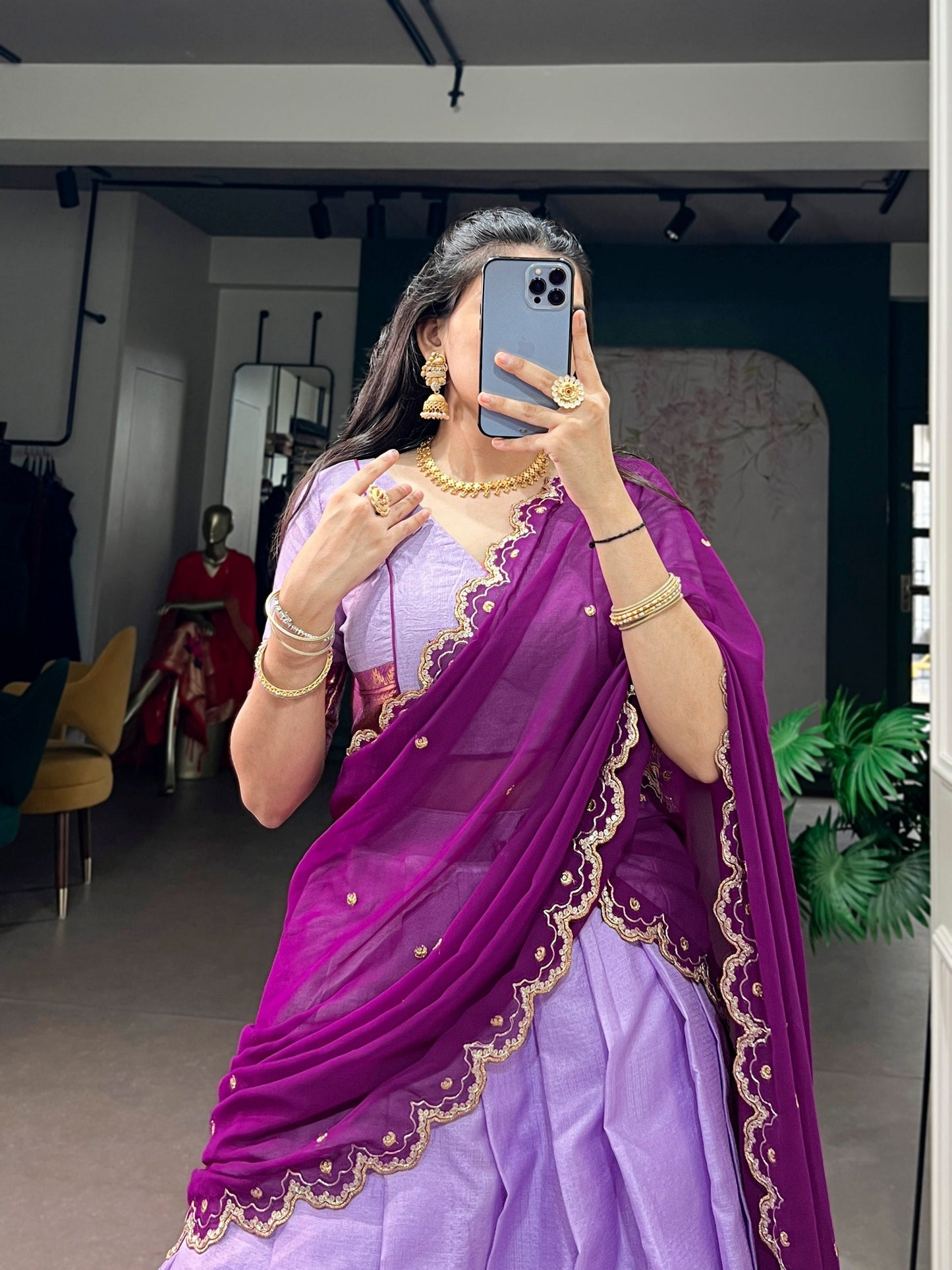 Cotton Silk Zari Weaving Lehenga Choli