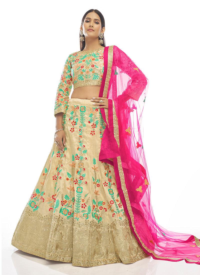 Cream Color Designer Chaniya Choli