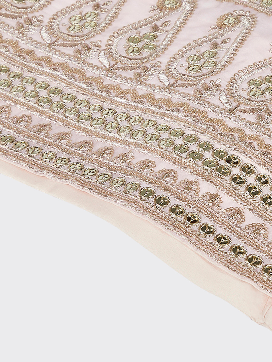Cream colour Organza Floral design digital print Semi-Stitched Lehenga choli & Dupatta