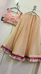 Cream Glamorous Georgette Lehenga Set – A Showstopper for Every Occasion!